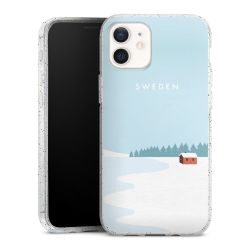 Silicone Glitter Case silver glitter