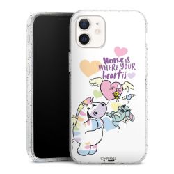 Silikon Glitter Case transparent-silber