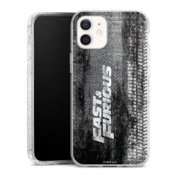 Silikon Glitter Case transparent-silber