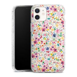 Silicone Glitter Case silver glitter