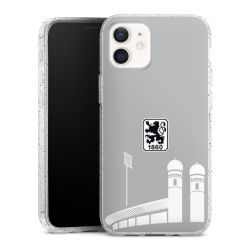 Silikon Glitter Case transparent-silber