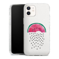 Silikon Glitter Case transparent-silber