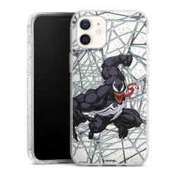 Silikon Glitter Case transparent-silber