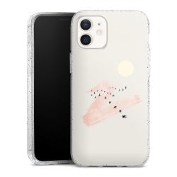 Silicone Glitter Case silver glitter