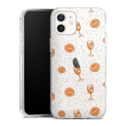 Silicone Glitter Case silver glitter