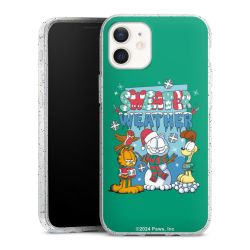 Silikon Glitter Case transparent-silber