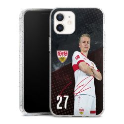 Silikon Glitter Case transparent-silber