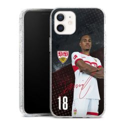 Silikon Glitter Case transparent-silber