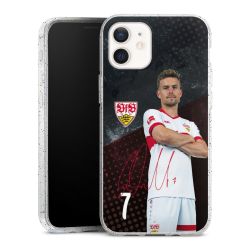 Silikon Glitter Case transparent-silber