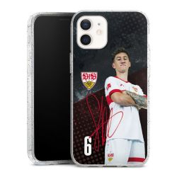 Silikon Glitter Case transparent-silber