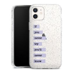 Silikon Glitter Case transparent-silber