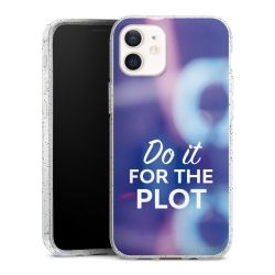 Silikon Glitter Case transparent-silber