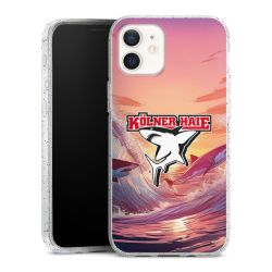 Silikon Glitter Case transparent-silber