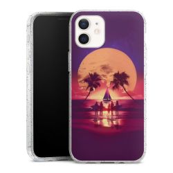 Silikon Glitter Case transparent-silber