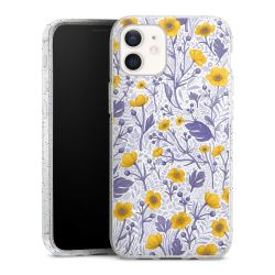 Silikon Glitter Case transparent-silber