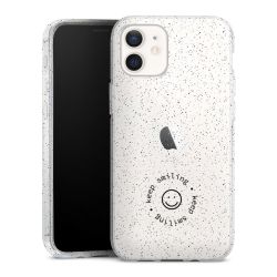 Silikon Glitter Case transparent-silber
