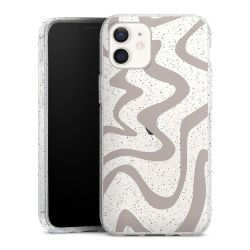 Silikon Glitter Case transparent-silber