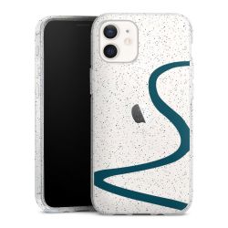 Silikon Glitter Case transparent-silber