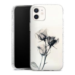 Silikon Glitter Case transparent-silber