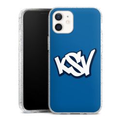 Silikon Glitter Case transparent-silber