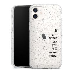 Silikon Glitter Case transparent-silber