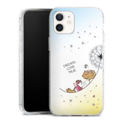 Silikon Glitter Case transparent-silber