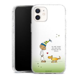 Silikon Glitter Case transparent-silber