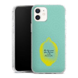 Silikon Glitter Case transparent-silber