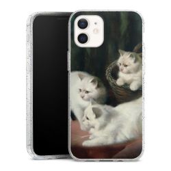 Silikon Glitter Case transparent-silber