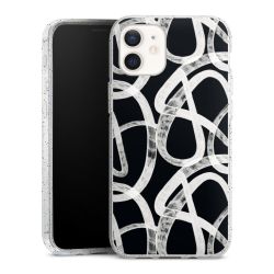 Silikon Glitter Case transparent-silber