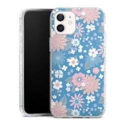 Silikon Glitter Case transparent-silber