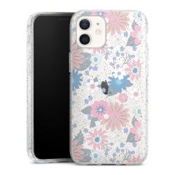 Silikon Glitter Case transparent-silber