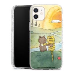 Silikon Glitter Case transparent-silber