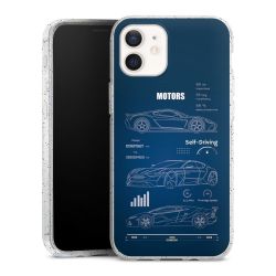 Silikon Glitter Case transparent-silber