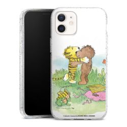 Silikon Glitter Case transparent-silber