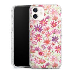 Silikon Glitter Case transparent-silber