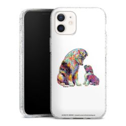 Silikon Glitter Case transparent-silber