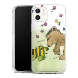 Silikon Glitter Case transparent-silber