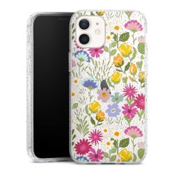 Silikon Glitter Case transparent-silber