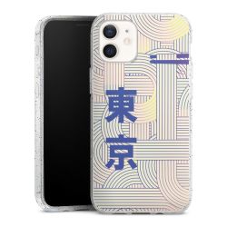 Silikon Glitter Case transparent-silber