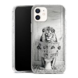 Silikon Glitter Case transparent-silber