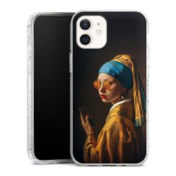 Silikon Glitter Case transparent-silber