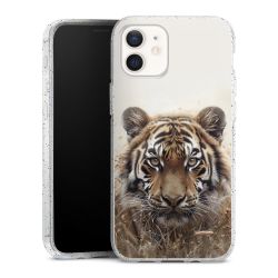 Silikon Glitter Case transparent-silber