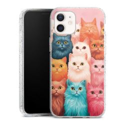 Silikon Glitter Case transparent-silber