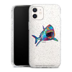 Silikon Glitter Case transparent-silber