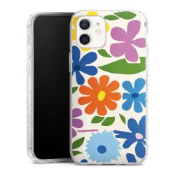 Silikon Glitter Case transparent-silber