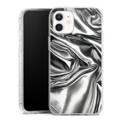 Silikon Glitter Case transparent-silber