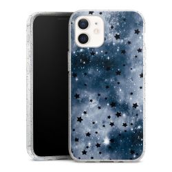 Silikon Glitter Case transparent-silber
