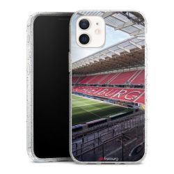 Silikon Glitter Case transparent-silber