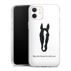 Silikon Glitter Case transparent-silber